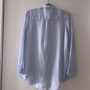 GAP Tops - GAP Oversized Boyfriend Shirt Blue White Stripe GAP Tops - GAP Oversized Boyfriend Shirt Blue White Stripe